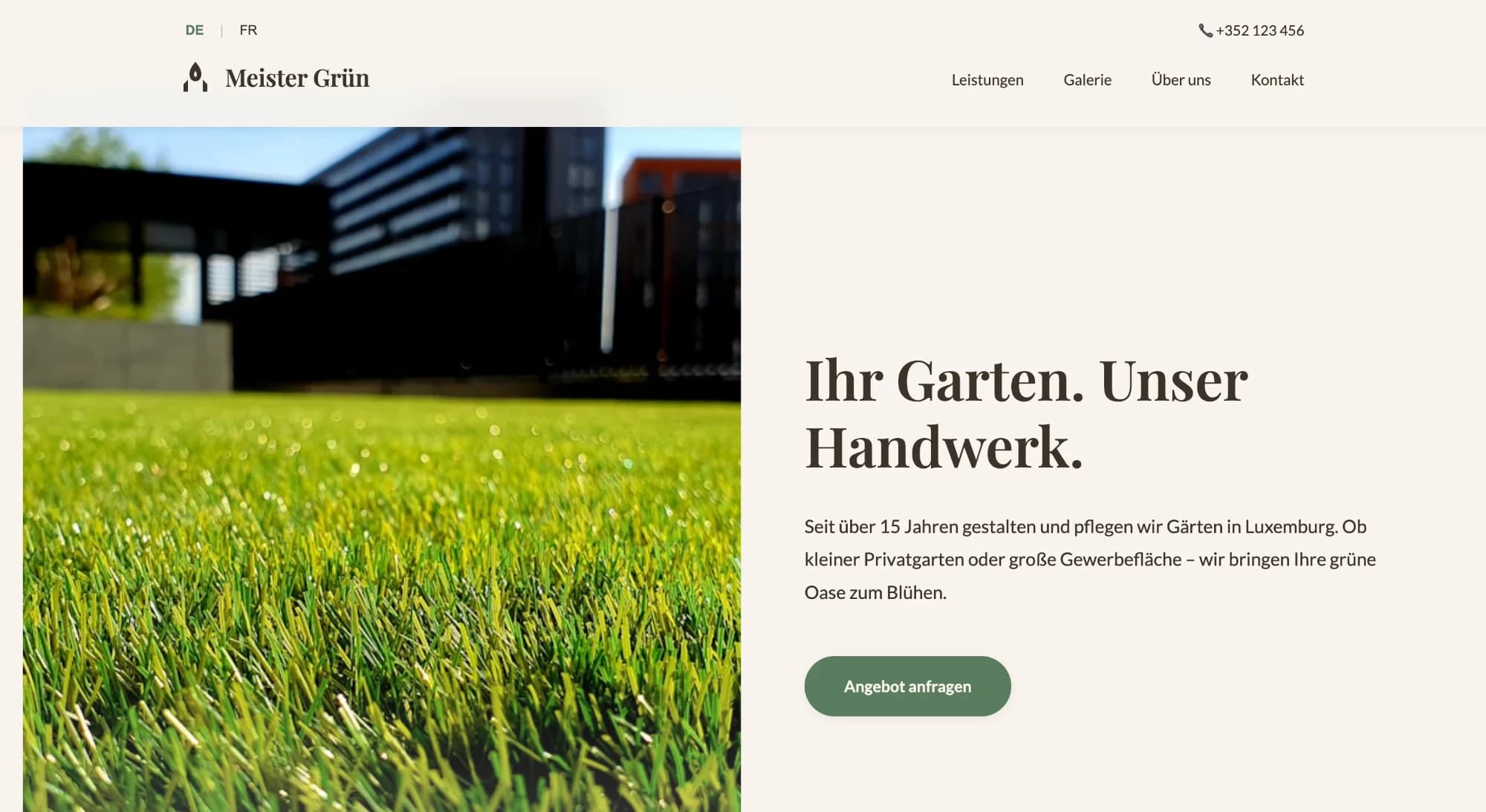 Screenshot von Meister Grün