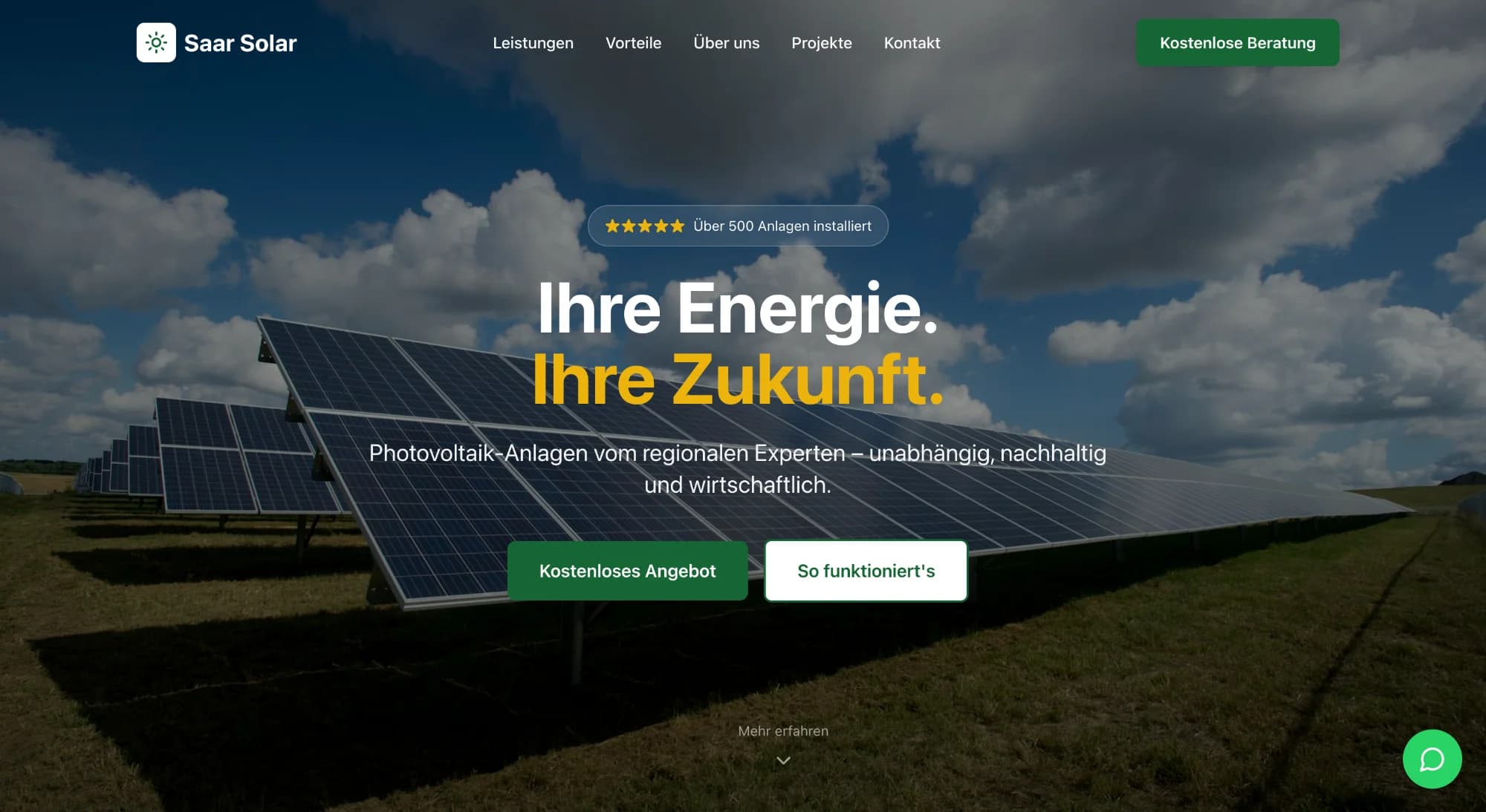 Screenshot von Solar Saar GmbH